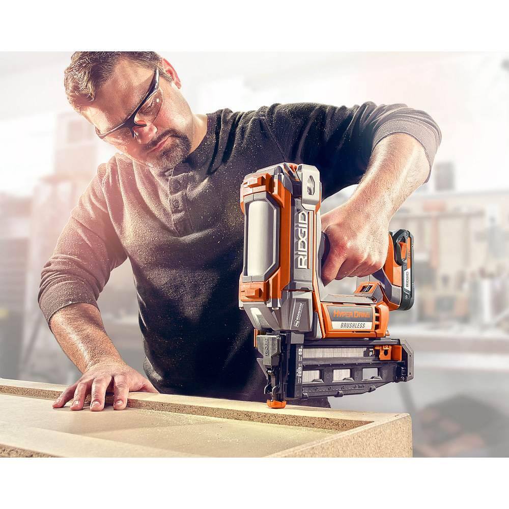 18V Brushless Cordless Brad And Finish Nailer Combo Kit With Battery And Charger