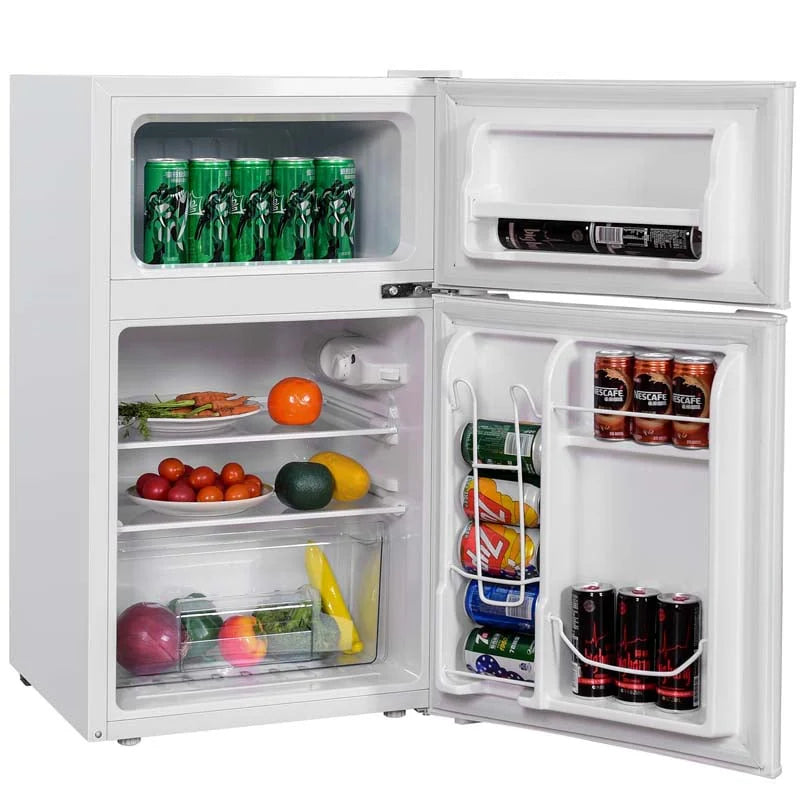 3.2 Cu. Ft. 2-Door Compact Refrigerator With Freezer - Black, Gray Or White