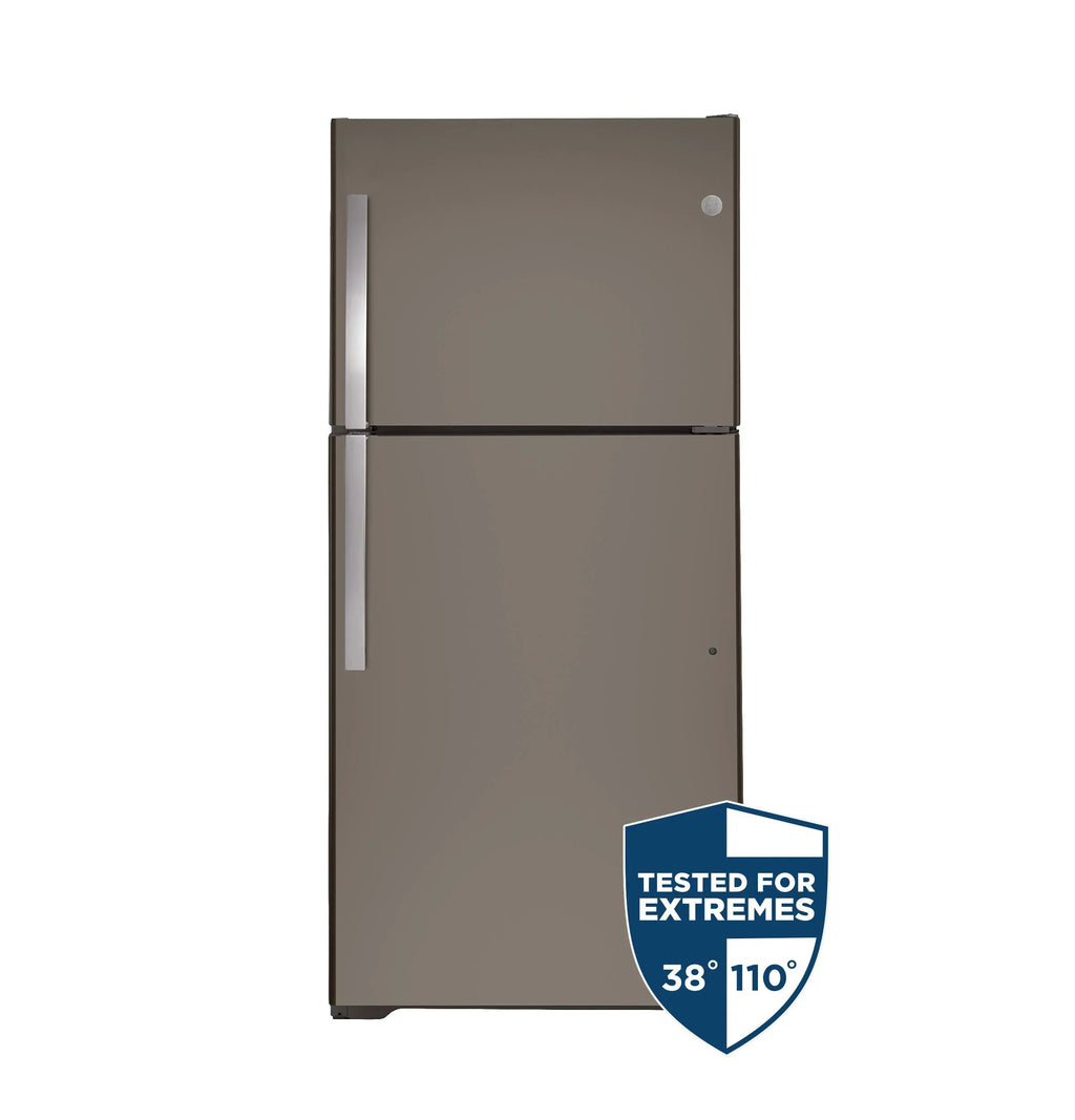 GE Top Freezer Refrigerator 21.9 Cu. Ft. Slate - GTS22KMNRES