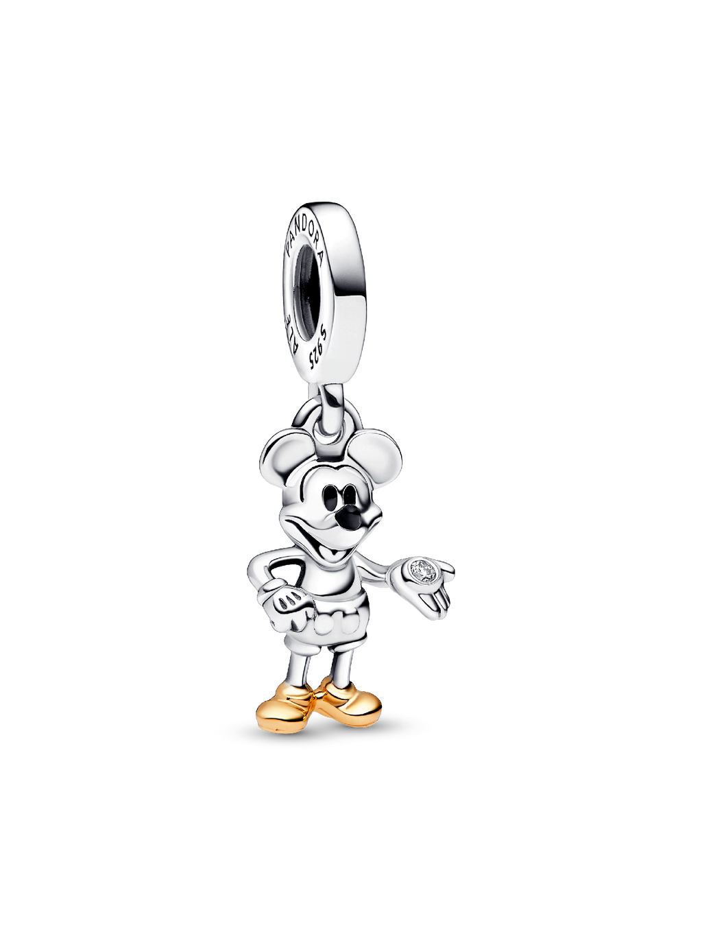 FINAL SALE - Disney 100th Anniversary Mickey Mouse Lab-grown Diamond Dangle Charm