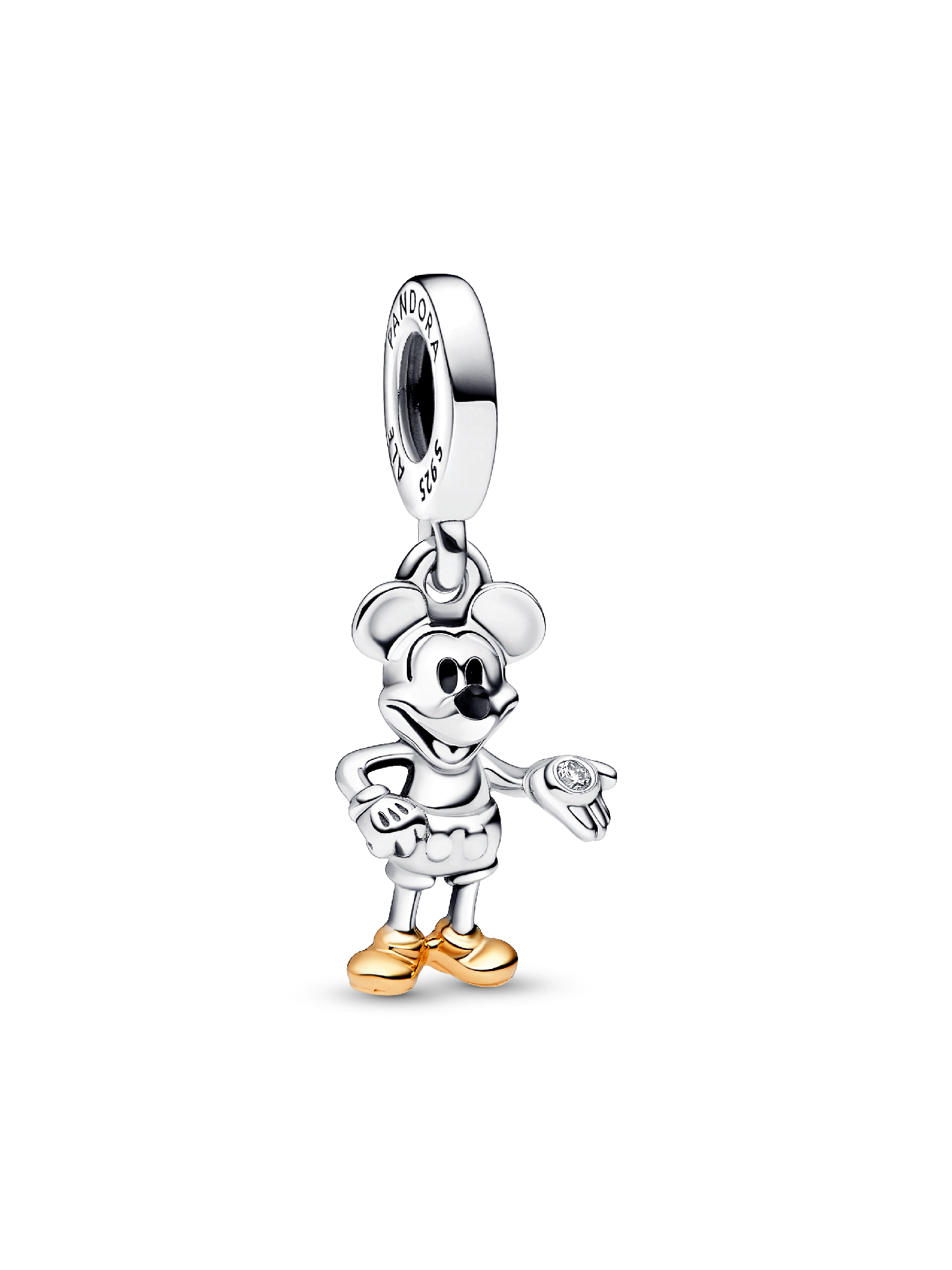 FINAL SALE - Disney 100th Anniversary Mickey Mouse Lab-grown Diamond Dangle Charm
