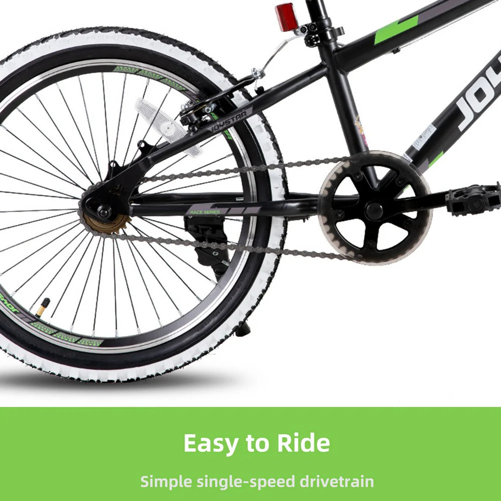 Kids' Single-Speed Mountain Bike, 20-Inch/24-Inch - White Wall Knobby Tires