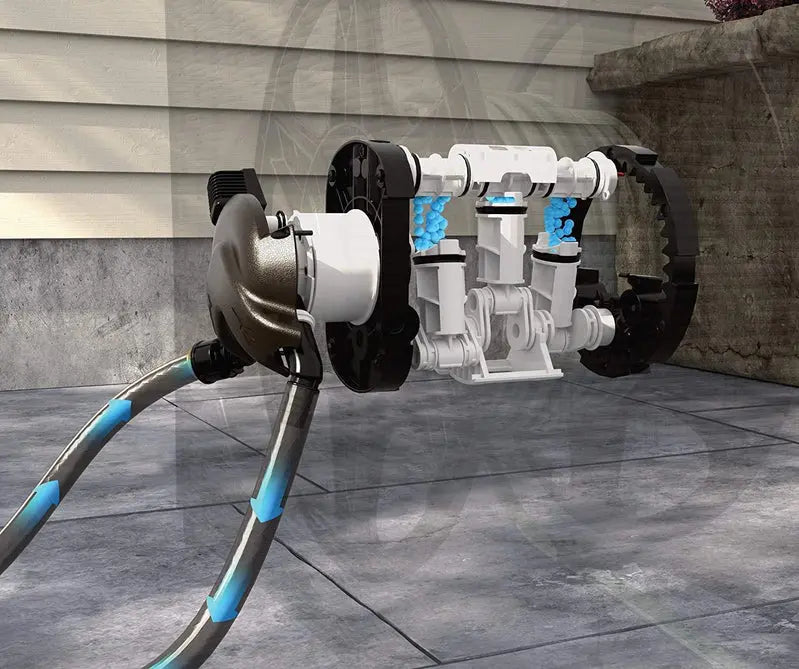 Suncast Aquawinder 125 Water-Powered Wicker Hose Reel - Java