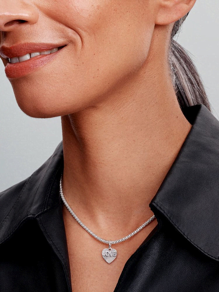 Engravable Love Heart Dangle Charm