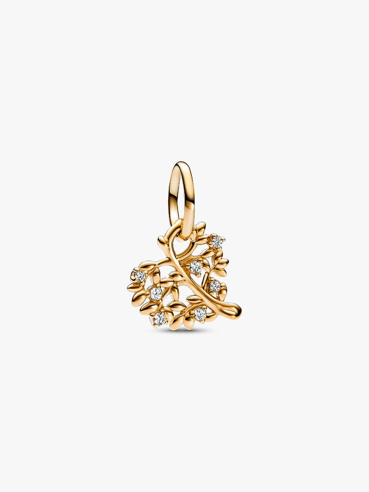 Sparkling Heart & Family Tree Dangle Charm