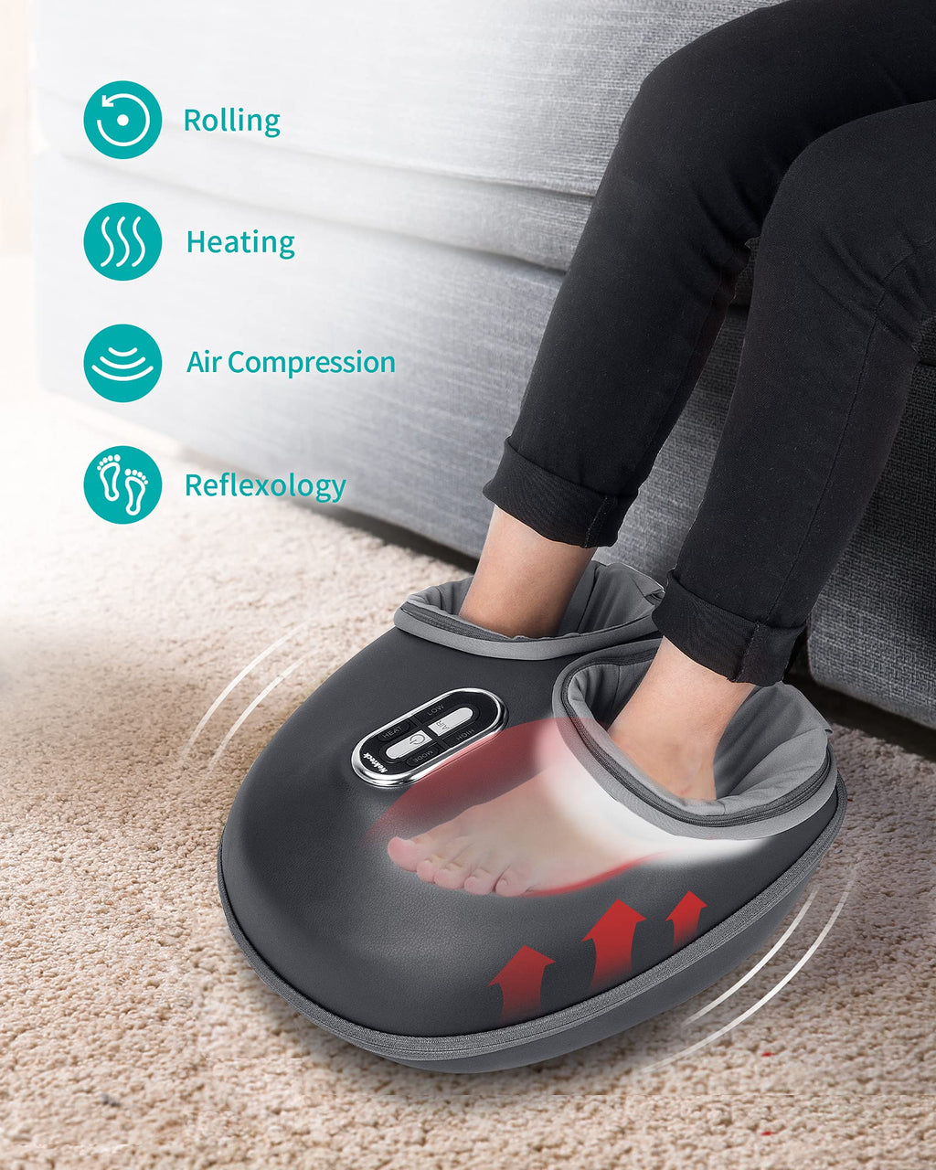 Nekteck Shiatsu Foot Massager Machine With Soothing Heat
