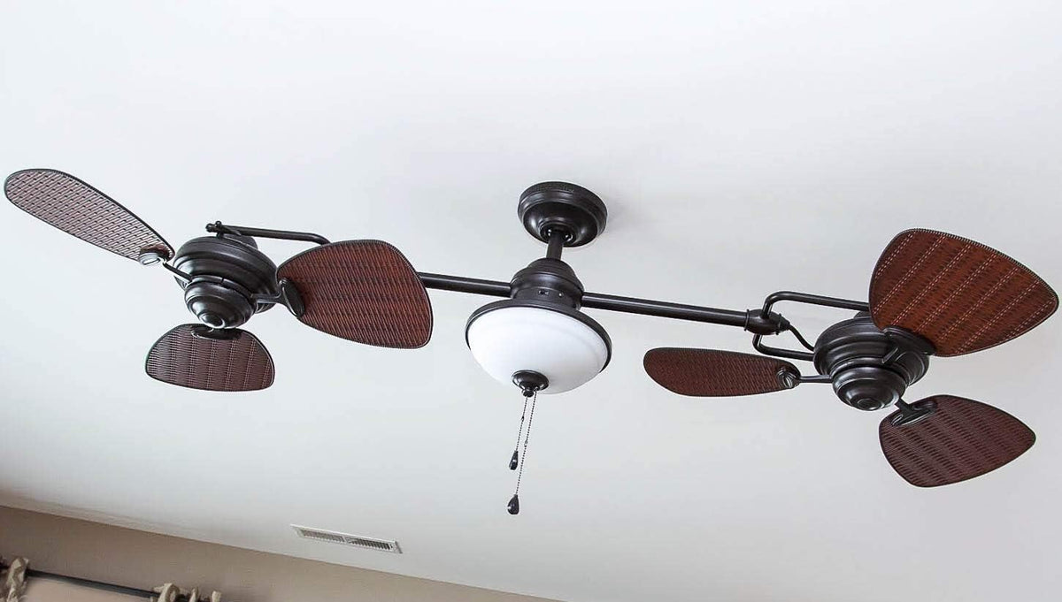 Harbor Breeze Twin Breeze II 74in Outdoor Ceiling Fan, Bronze - L0982 396772