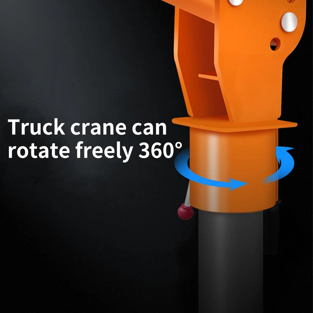 GRIPWAY Folding Truck-Mounted Crane With 110V Electric Hoist, 1100lb Capacity - 1100LB+110V Hoist