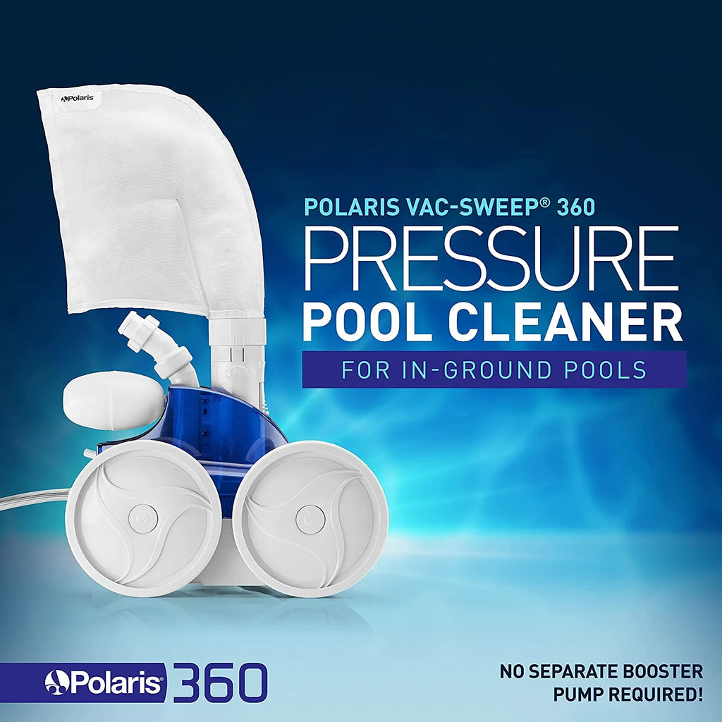 Polaris Pressure-Side Inground Pool Cleaner, Triple Jet Powered - Vac-Sweep 360