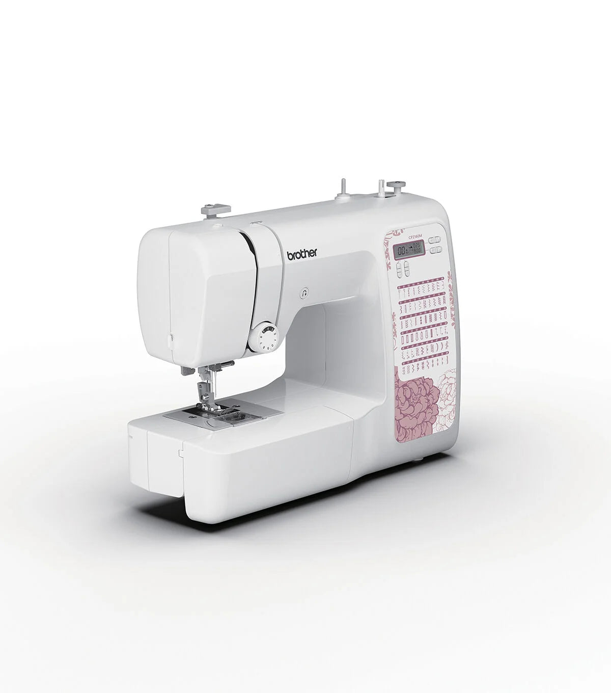 Brother Computerized Sewing Machine, Light Mauve Floral, 60 Built-In Stitches - CP2160M