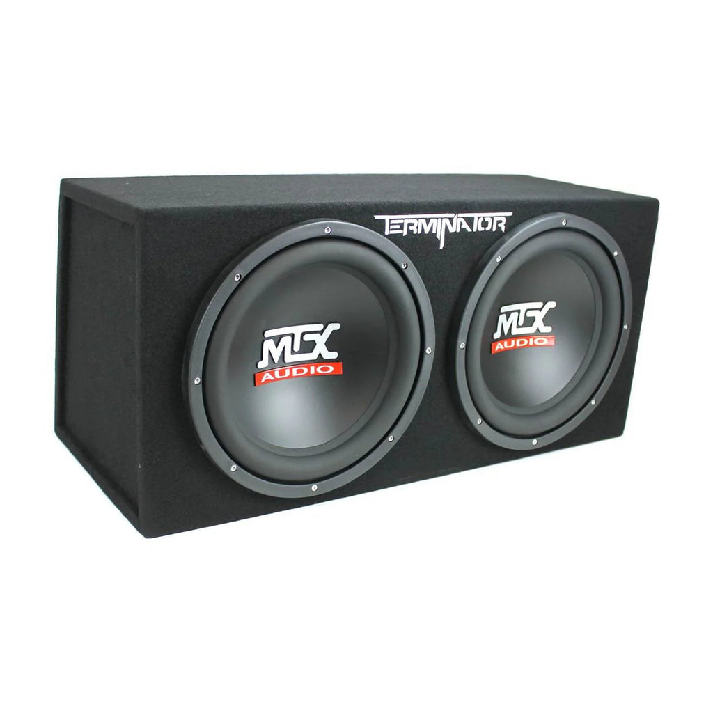 Dual 12-Inch 1200W Subwoofer Box With 1500W Amplifier And 2-Farad Capacitor