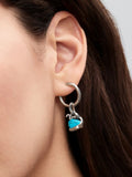 Turquoise-colored Whale Dangle Charm