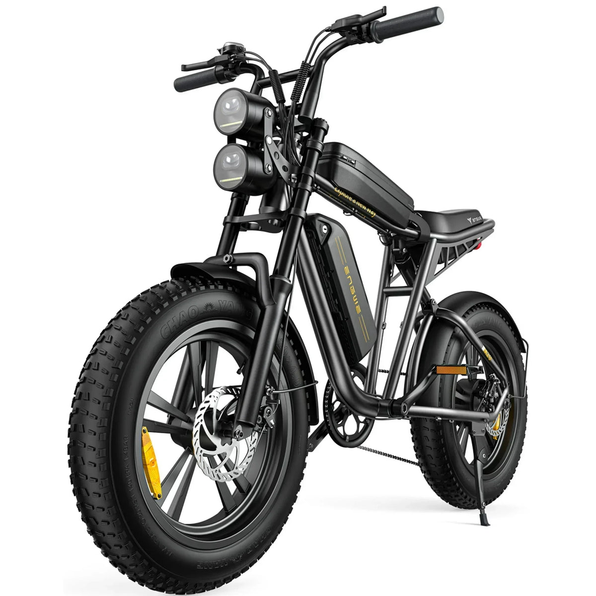 AKEZ Adult Electric Bike 1000W 28 mph 48V 13A 20*4.0in Fat Tire Full Suspension 7-Speed - M20