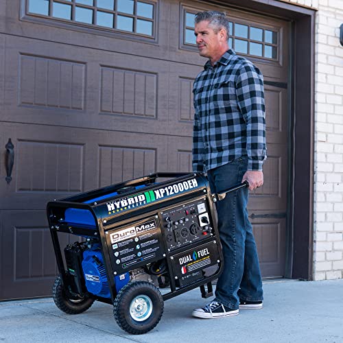 DuroMax Dual Fuel Generator 12,000W Gas/Propane, 457cc 4-Stroke - XP12000EH