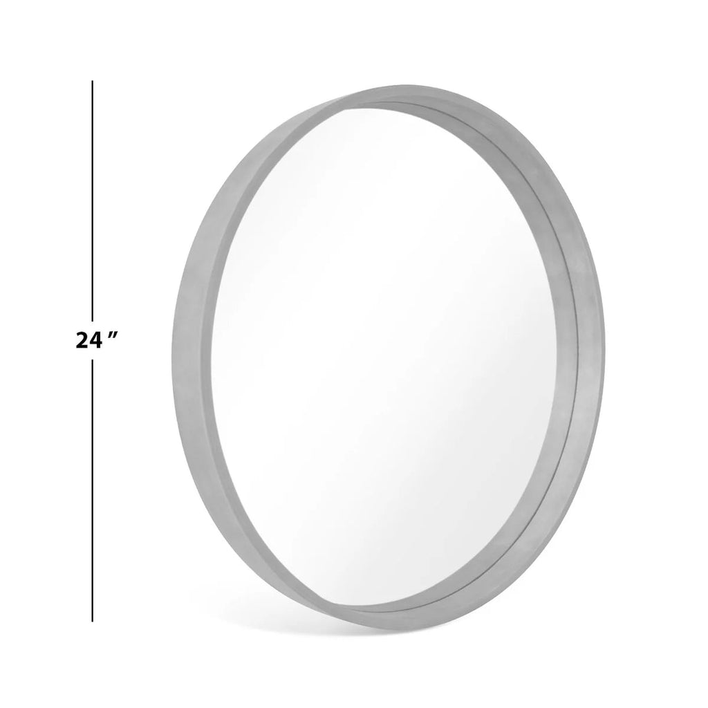 Classic Farmhouse Round Wooden Frame Wall Mirror - 24-inches, 28-inches, 32-inches