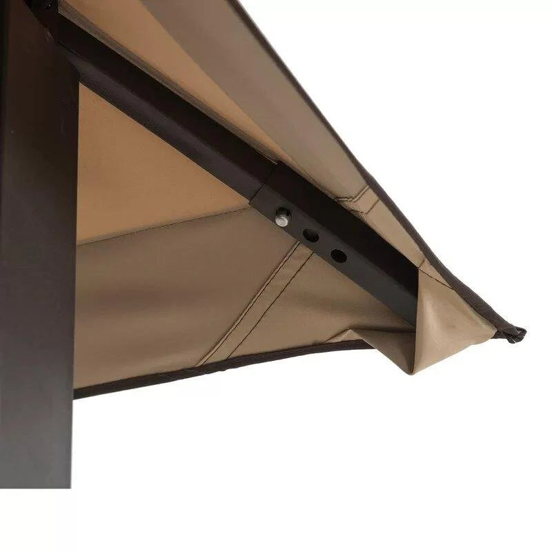 Moorehead Steel Patio Gazebo 12 Ft W x 10 Ft D
