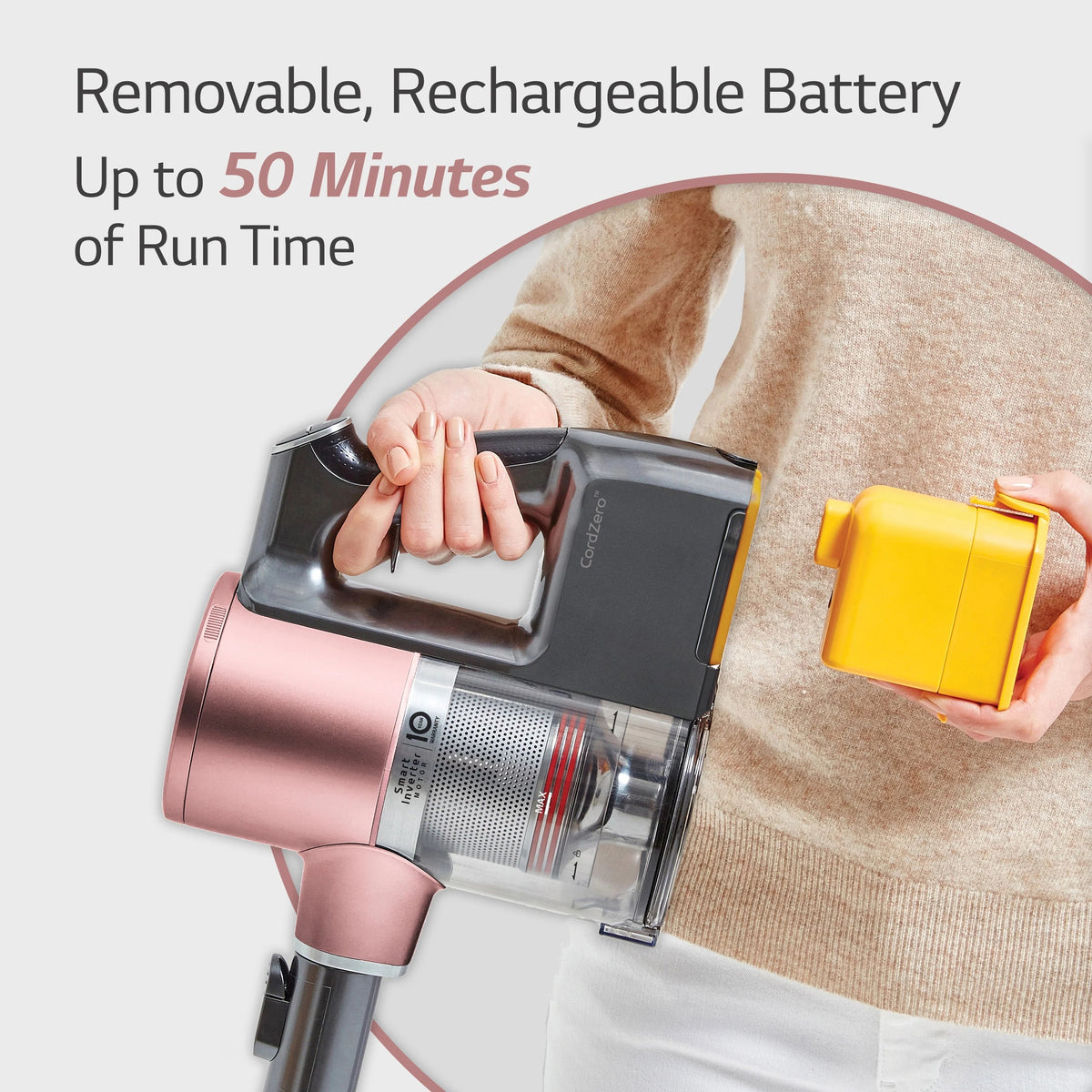 LG Cord Zero A9 Cordless Stick Vacuum, Up To 50 Minutes - A912PM