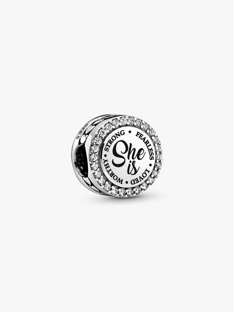 Engravable She Is Heart Charm