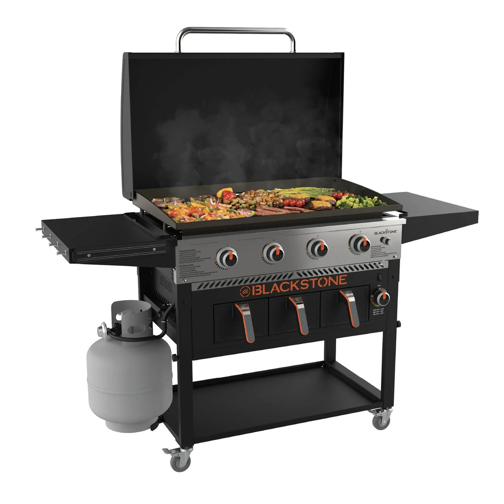 Blackstone 4-Burner 36in Propane Outdoor Griddle With Air Fryer And Hood - 1868