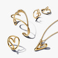 Organically Shaped Heart Jewelry Set
