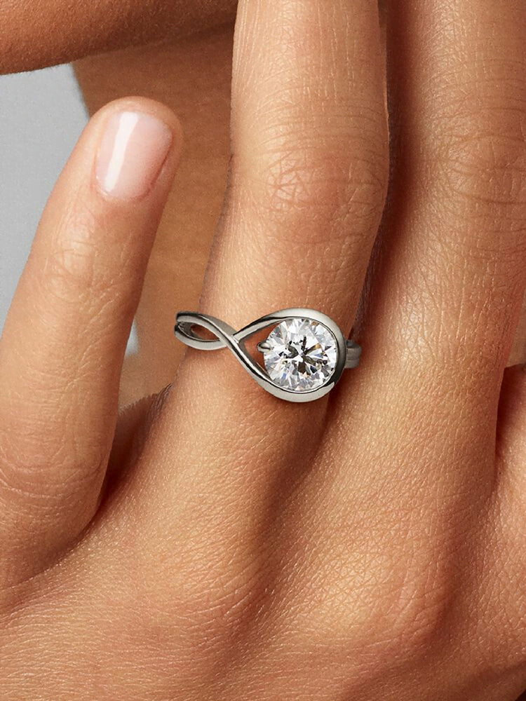 Pandora Infinite 14k White Gold Lab-grown Diamond Ring