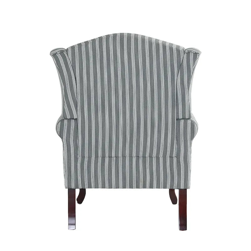 Traditional Wingback Upholstered Accent Chairs, Set of 2, 31 W x 31.8 D x 42.9 H