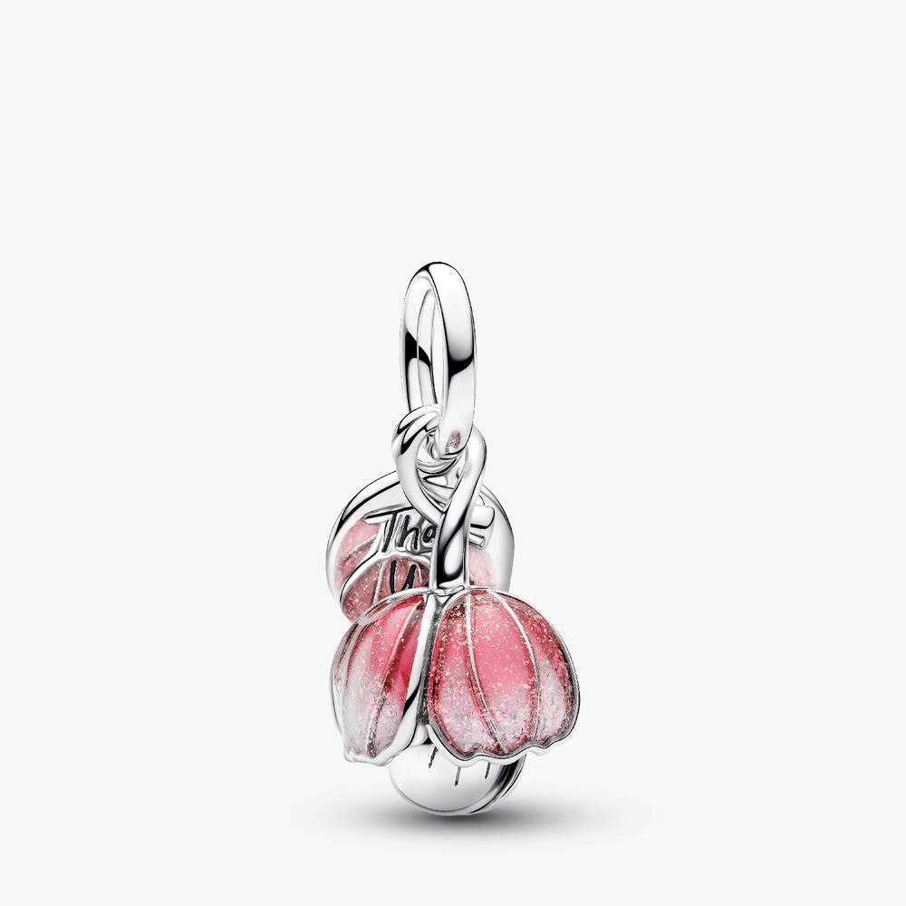 Two-Tone Blooming Flower Dangle Charm