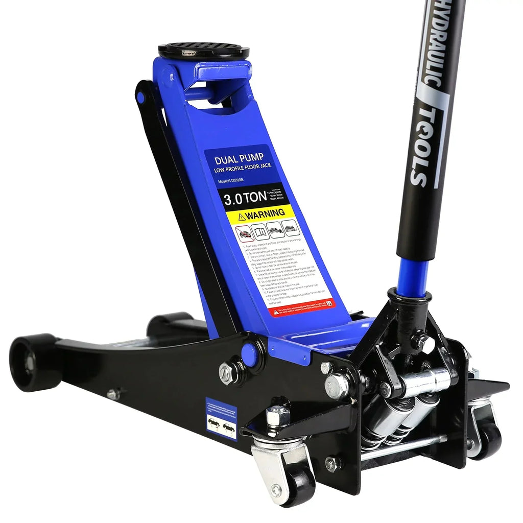 3 Ton Low Profile Steel Hydraulic Floor Jack, 6000 lbs, 5.1"-20"