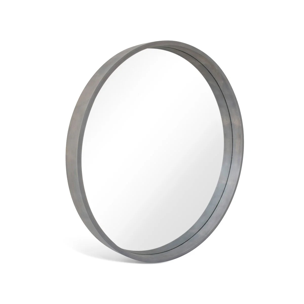 Classic Farmhouse Round Wooden Frame Wall Mirror - 24-inches, 28-inches, 32-inches