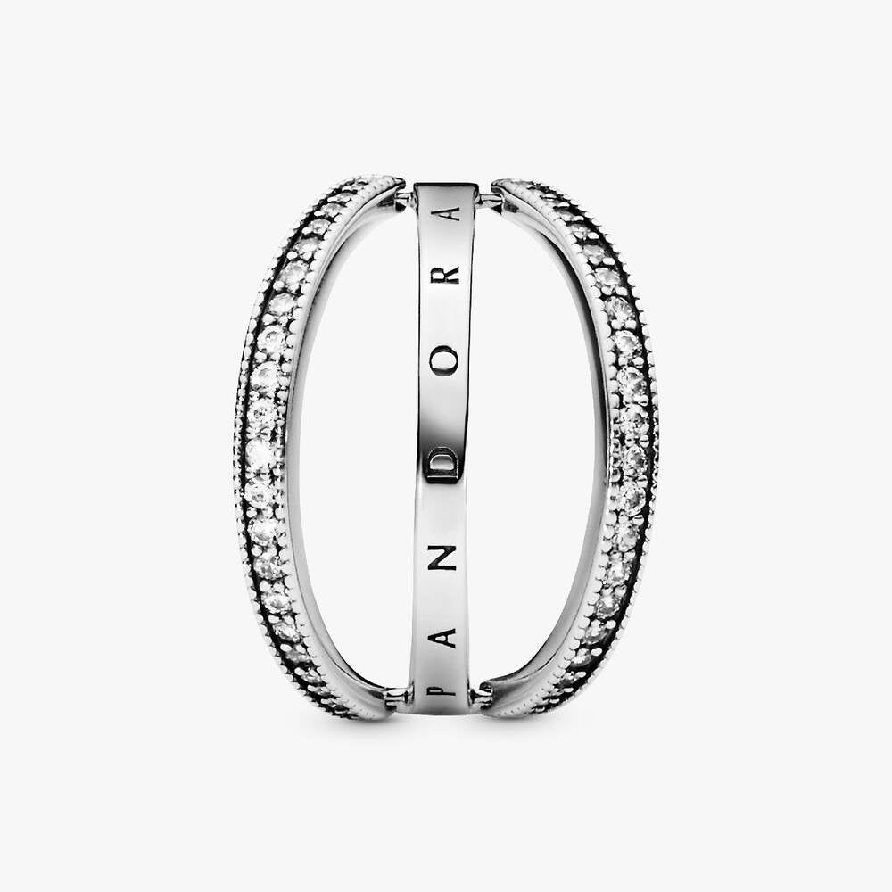 FINAL SALE - Pandora Logo and Hearts Ring