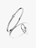 Pandora Brilliance Lab-Grown Diamond Bangle Bracelet and Ring Set 0.30 carat tw Sterling Silver