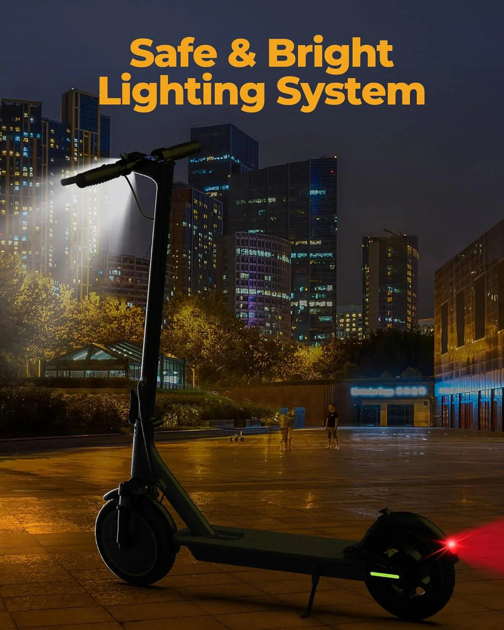 Roinside Electric Scooter, 8.5 in Solid Tires, 350W, 19 MPH, 21-23 Miles - UP12 Plus