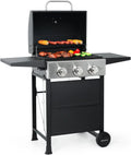 MASTER COOK 3-Burner Propane Gas Grill, 30,000 BTU, Black