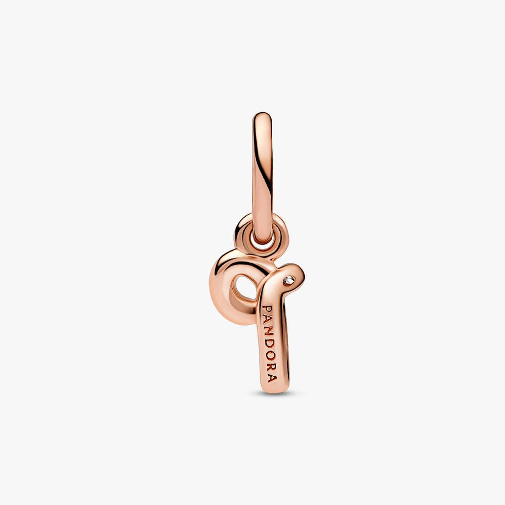 FINAL SALE - Letter P Script Alphabet Dangle Charm