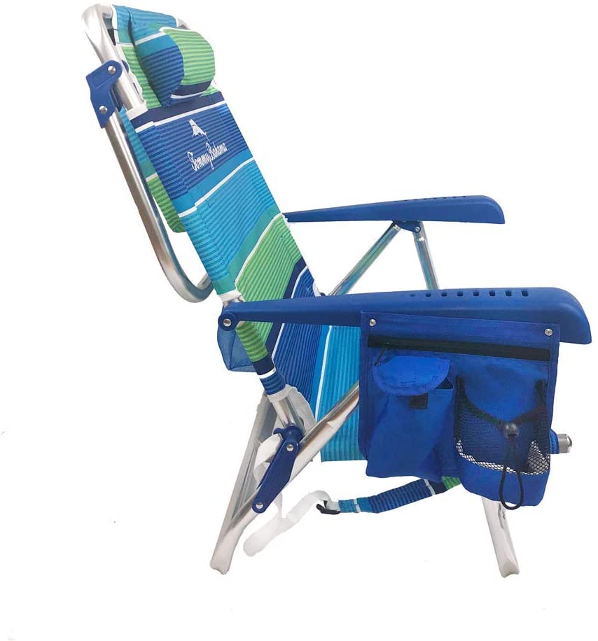 Tommy Bahama 2-Pack Backpack Beach Chairs With Storage Pouch And Towel Bar