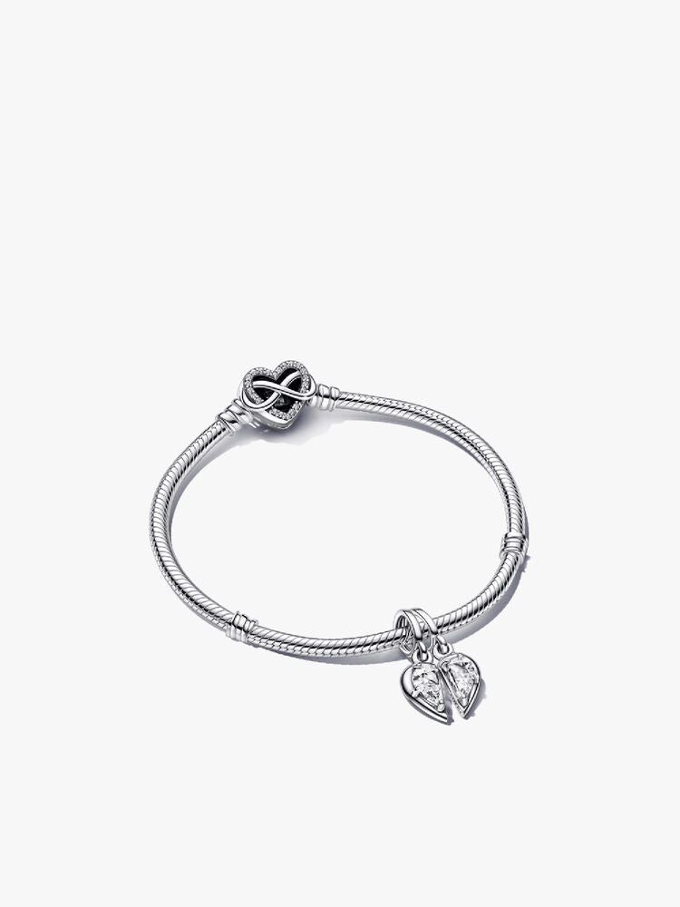 Splittable Mother and Daughter Charm Bracelet Set