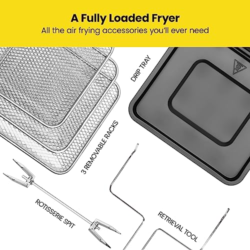 CHEFMAN Multifunctional Digital Air Fryer Rotisserie Dehydrator Convection Oven - 10-Liter
