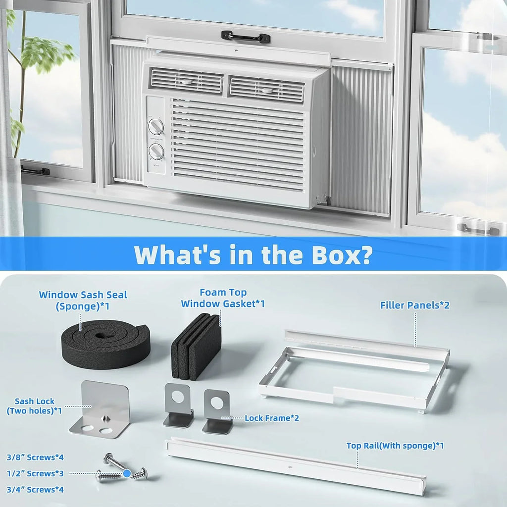 Antarctic Star U-Shaped Window Air Conditioner, 12,000 BTU, 115 Volts
