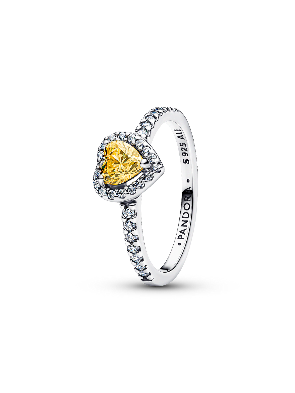 Sparkling Elevated Heart Ring