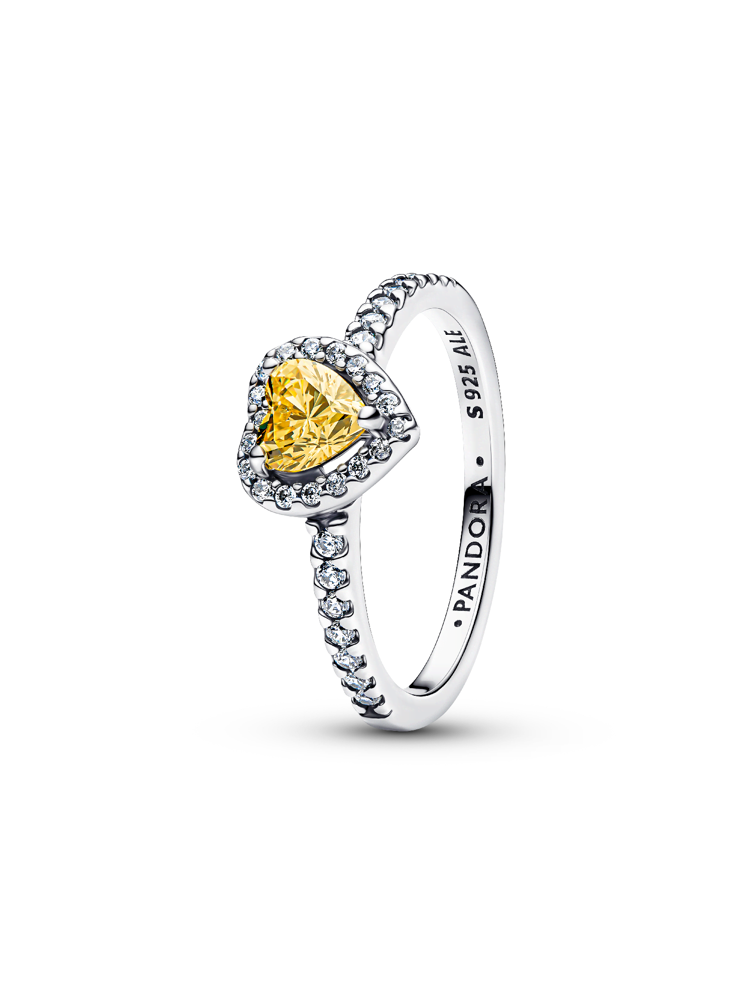 Sparkling Elevated Heart Ring