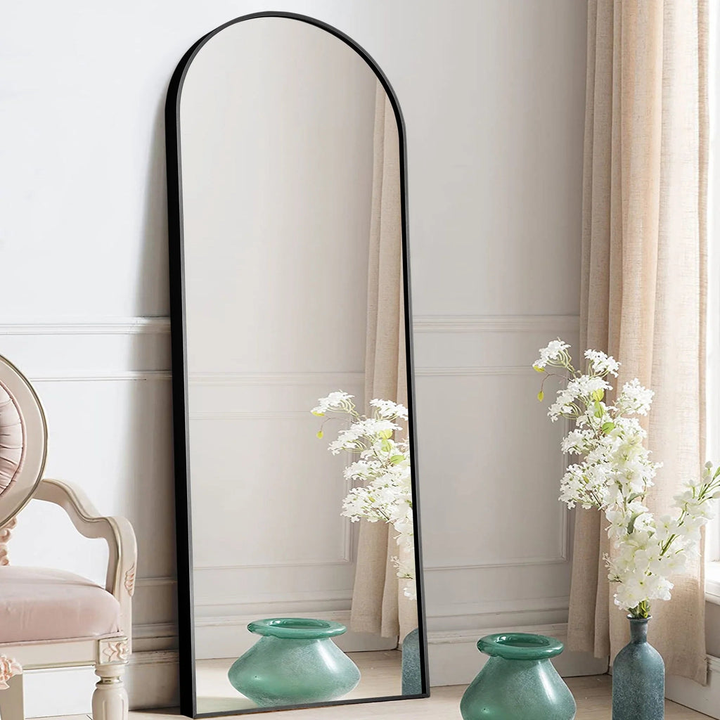 Arched Full-Length Floor Mirror - Standing And Wall-Mounted