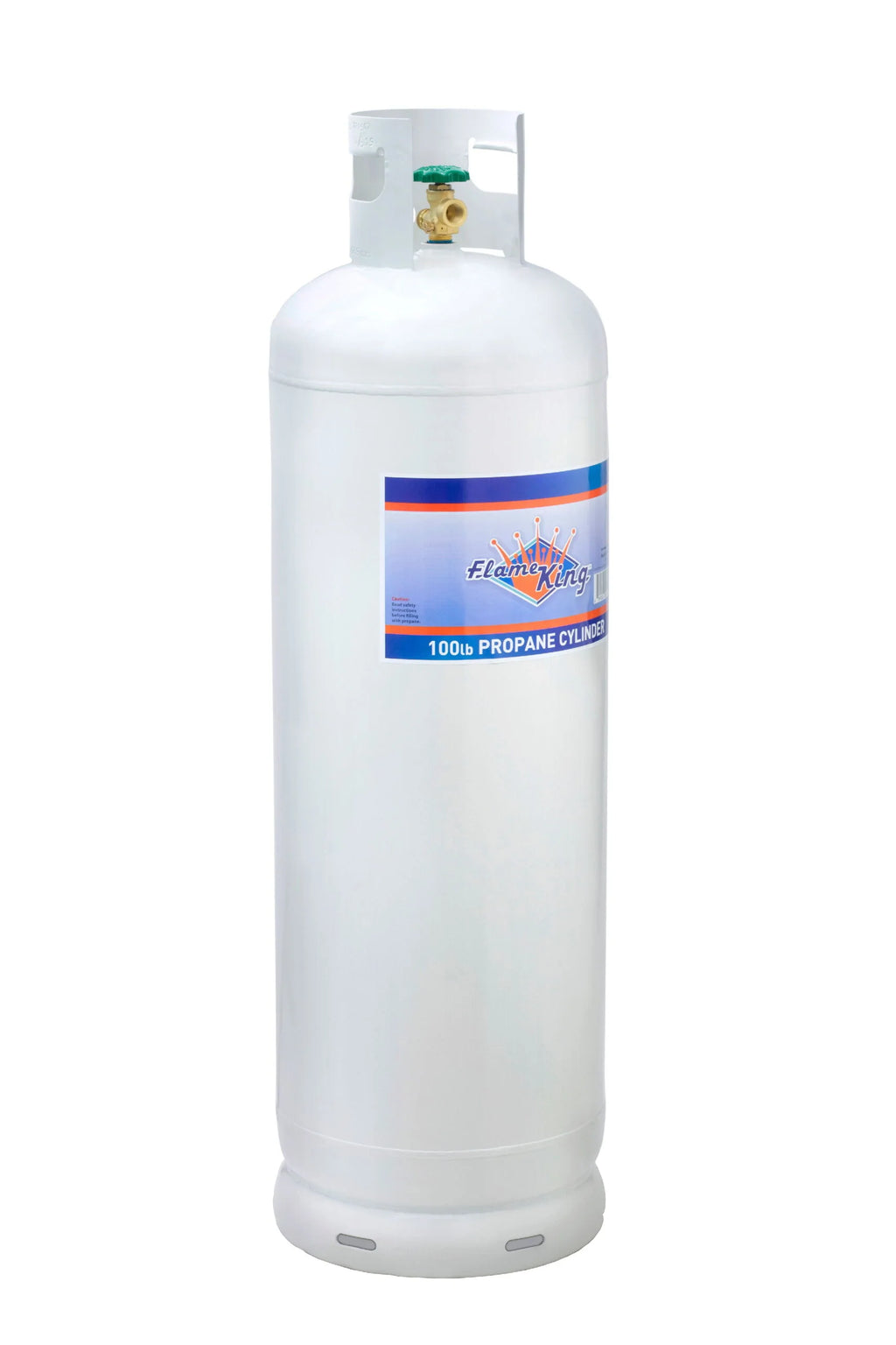 Flame King 100 lb Steel Propane Cylinder With POL Valve - Ships Empty