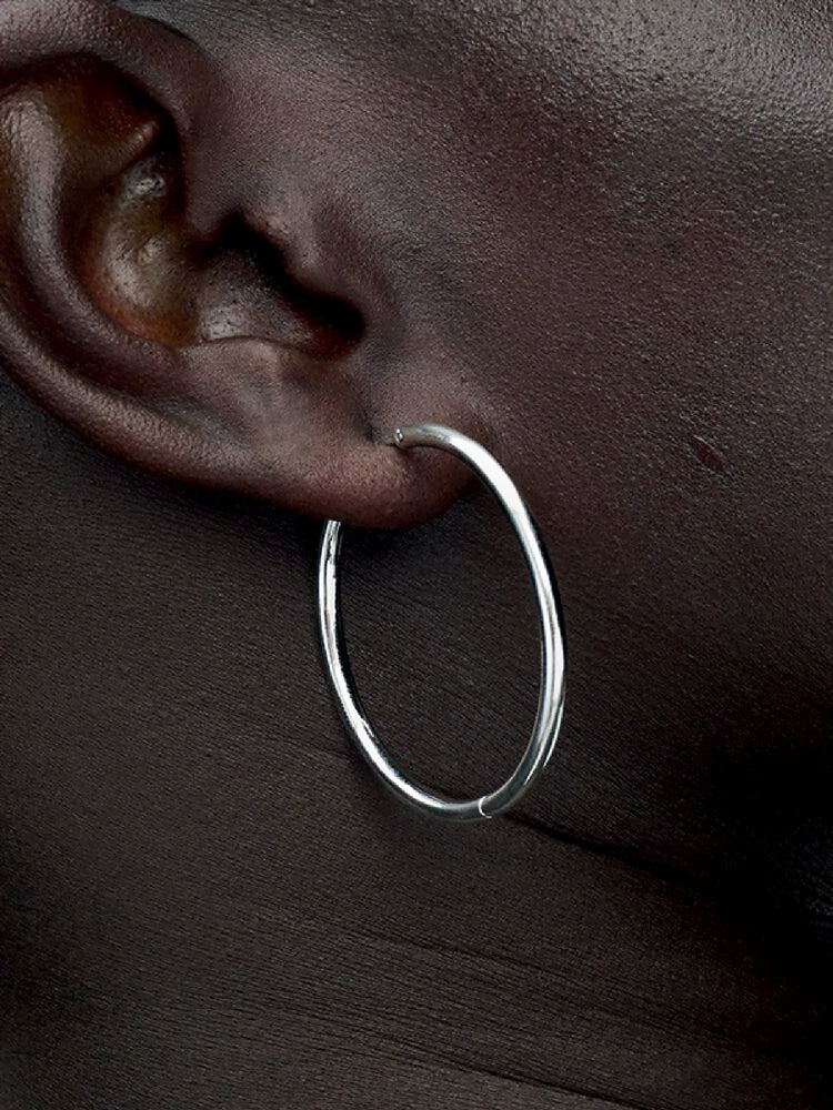 Pandora Moments 40 mm Charm Hoop Earrings