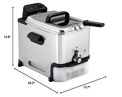 T-Fal EZ Clean Pro Steel Deep Fryer With Basket - 3.5 Liter Oil Capacity