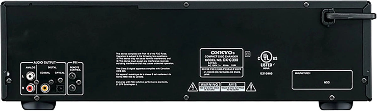 Onkyo 6-Disc CD Changer, Black - DX-C390
