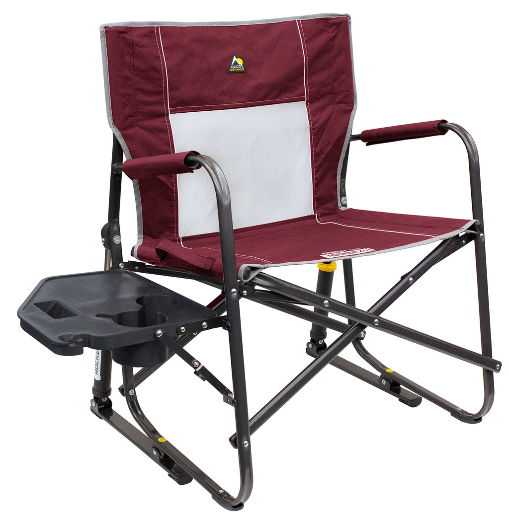 GCI Outdoor Folding Rocking Chair With Side Table, Supports 250 lbs - Freestyle Rocker XL
