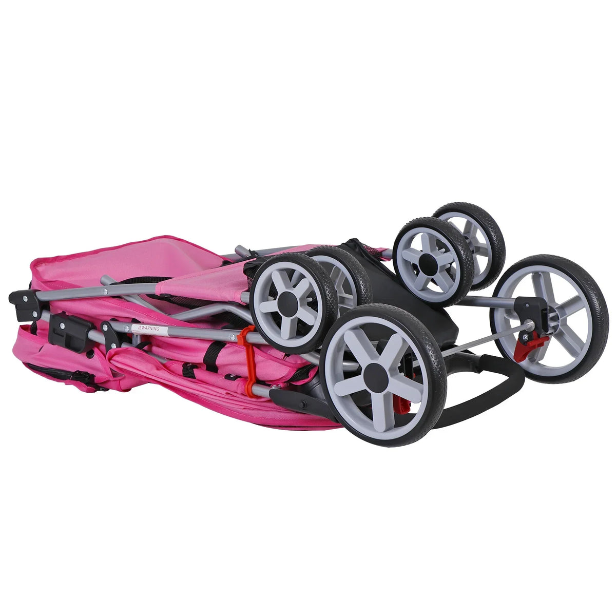 ZENSTYLE 4-Wheel Foldable Pet Stroller Carrier Cart With Storage Basket - 35 LBs