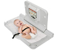 Alpine Wall-Mounted Foldable Horizontal Baby Changing Station With Safety Strap And Hardware - White Gray