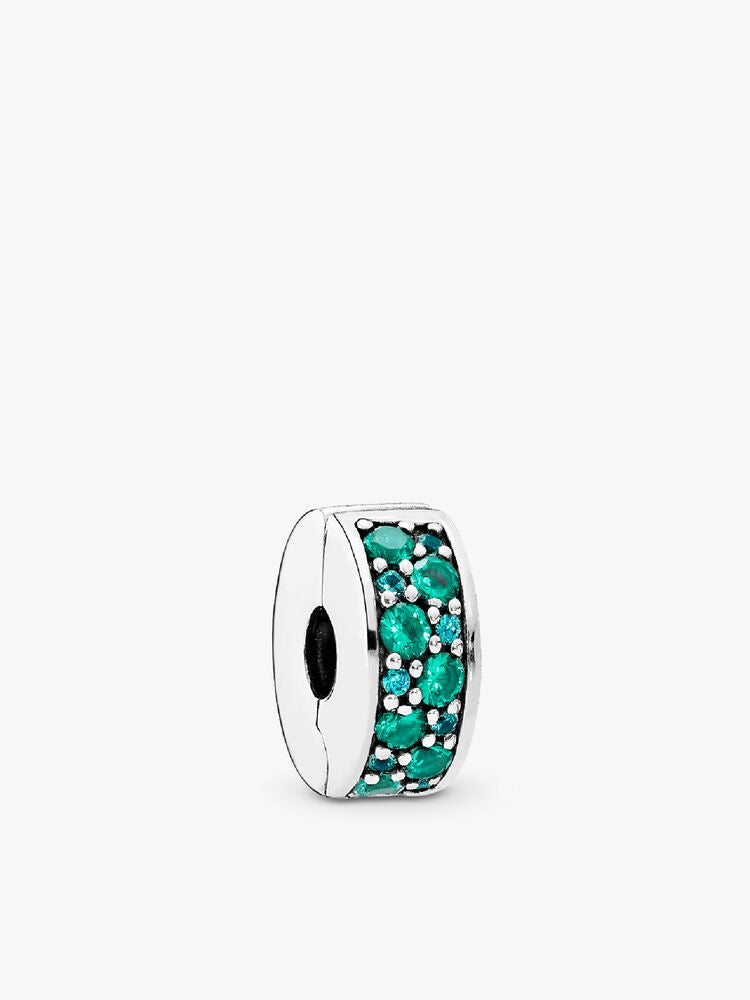 Teal Pavé Clip Charm
