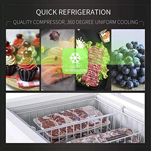 KITMA Commercial Top Chest Freezer 7 Cu. Ft. White